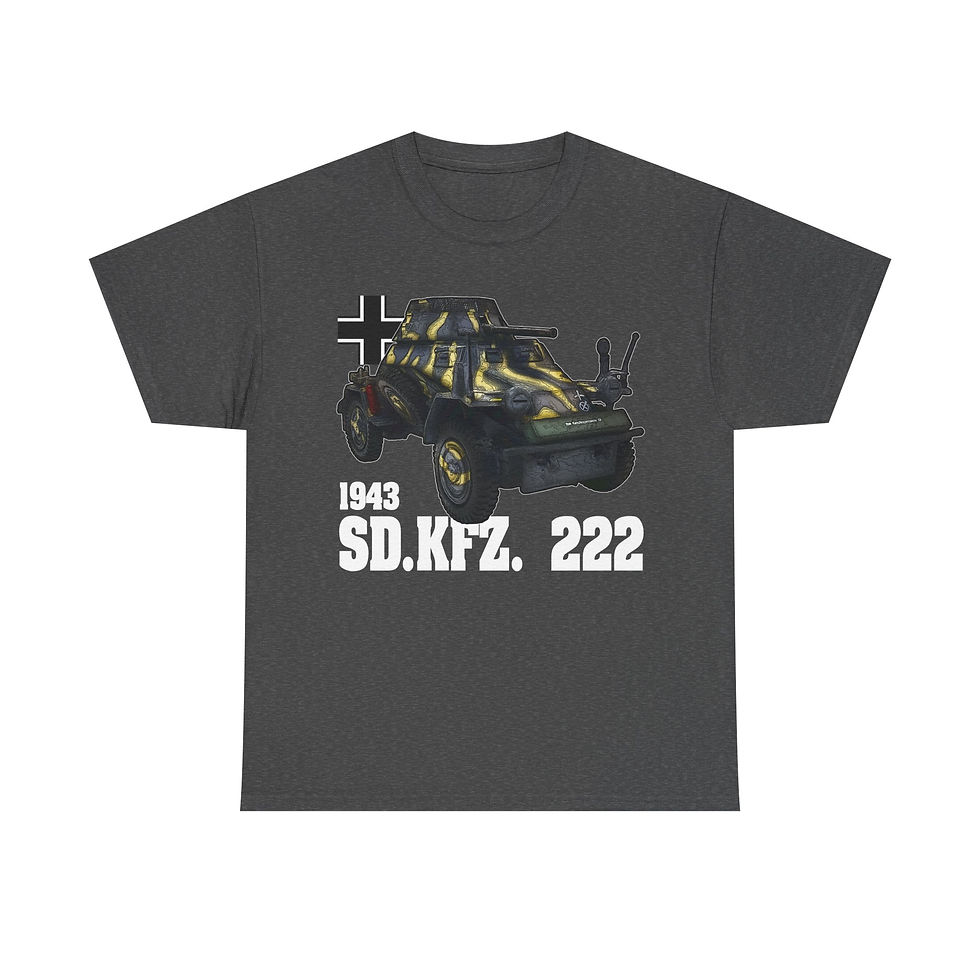 Thumbnail: Sd.kfz 222 T-Shirt WWII German Armored Car Version 1
