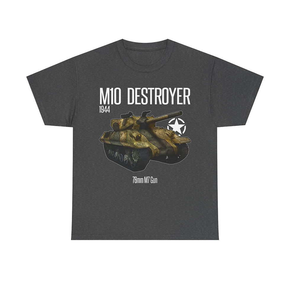 Thumbnail: M10 Destroyer T-Shirt WWII US Army Tank Version 2