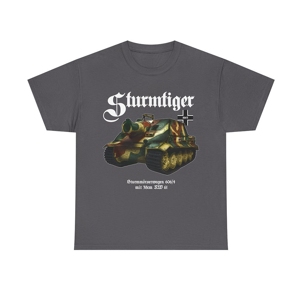Thumbnail: Sturmtiger Panzer T-Shirt WWII German Tiger Tank Version 2