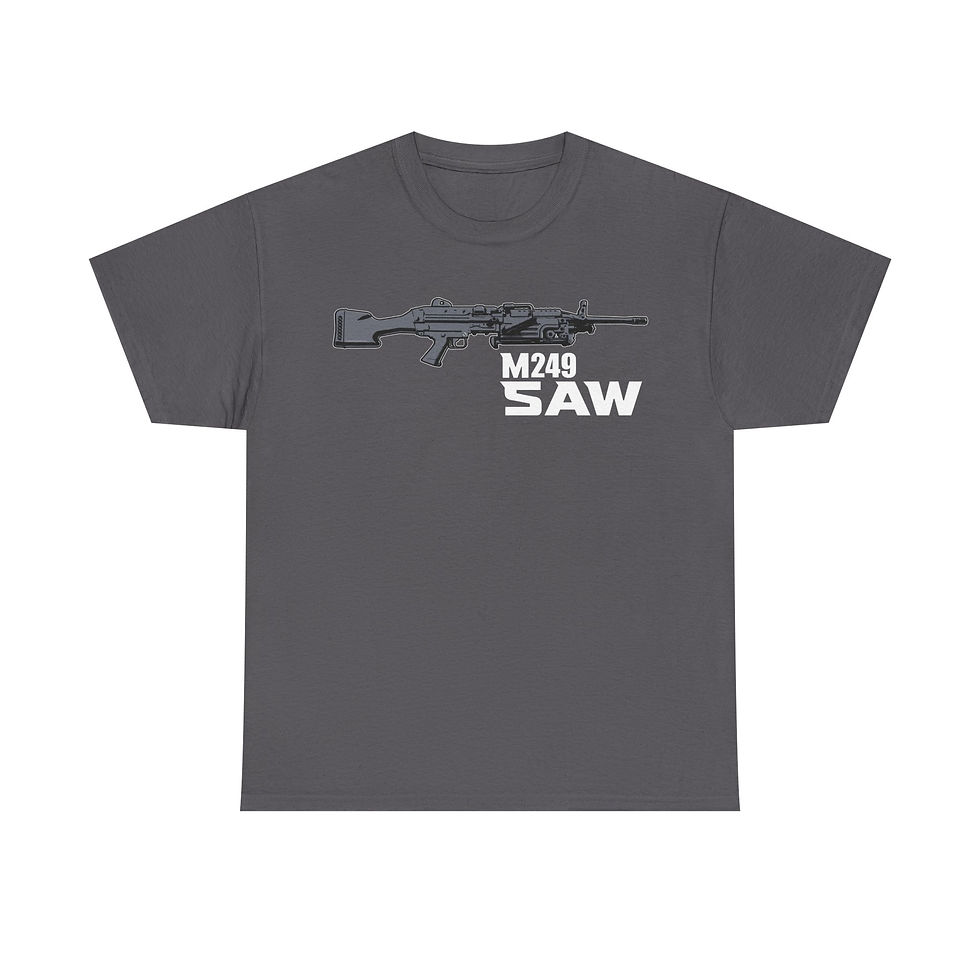 Thumbnail: M249 Saw T-Shirt Machine Gun Rifle
