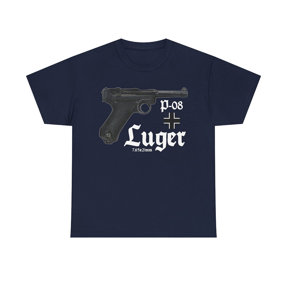 Thumbnail: P08 Luger T-Shirt WWII German Pistol Gun