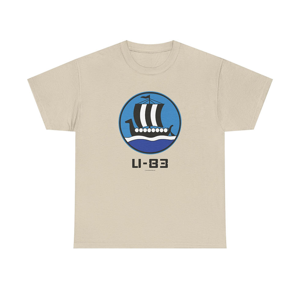 Thumbnail: U-83 Drakkar Viking Ship Insignia T-Shirt WWII German Kriegsmarine U-Boat
