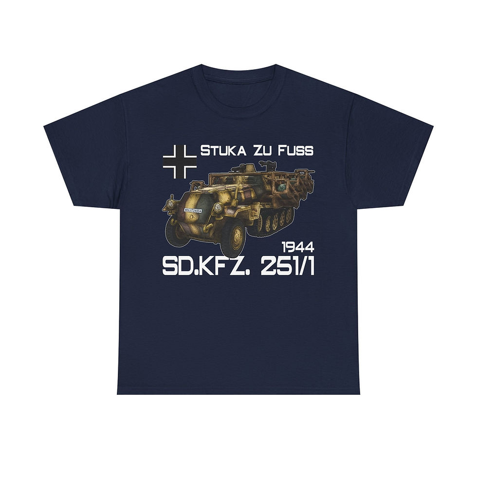 Thumbnail: Sd.kfz 251/1 Stuka zu Fuss T-Shirt WWII German Armored Car