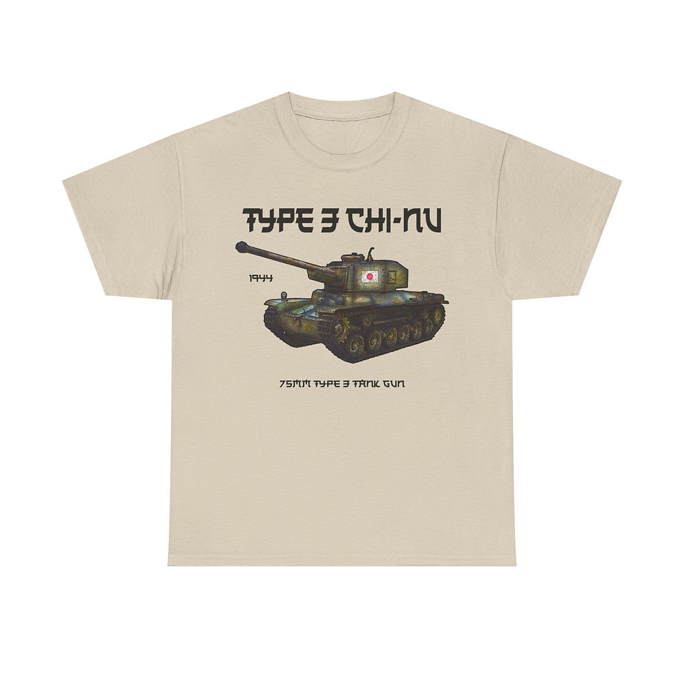 Thumbnail: Type 3 Chi-nu T-Shirt WWII Japanese Army Tank Axis