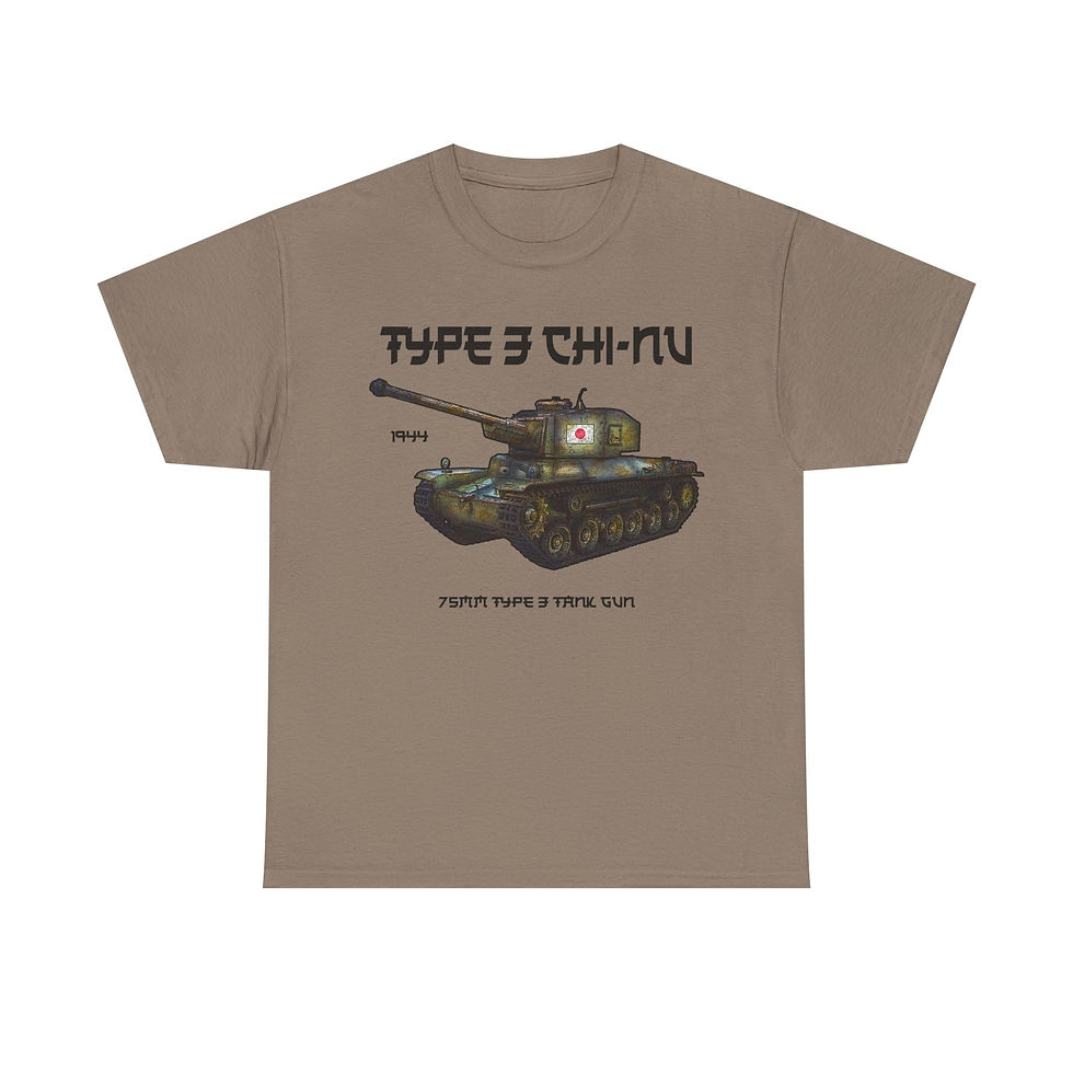 Thumbnail: Type 3 Chi-nu T-Shirt WWII Japanese Army Tank Axis
