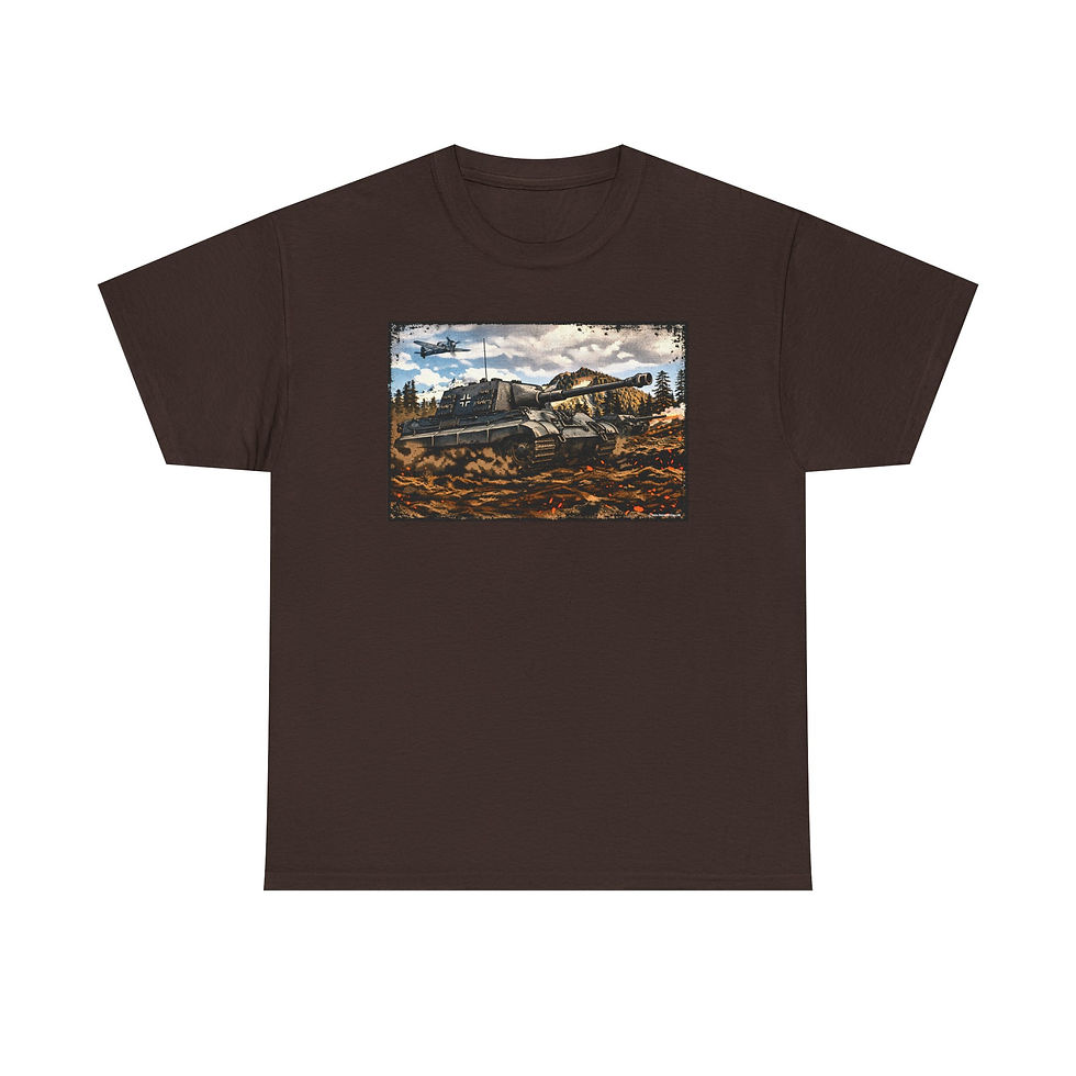Thumbnail: Jagdtiger Battle Scene T-Shirt WWII German