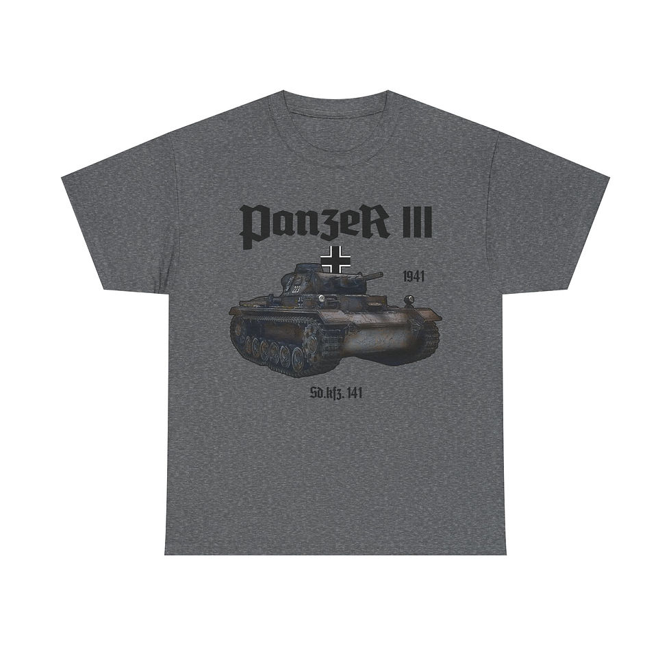 Thumbnail: Panzer III T-Shirt WWII German Tank Version 1