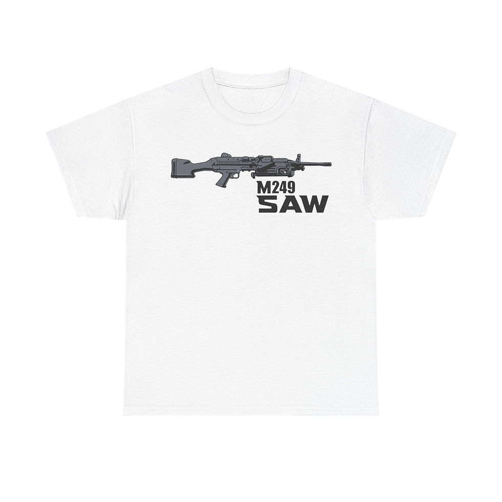 Thumbnail: M249 Saw T-Shirt Machine Gun Rifle