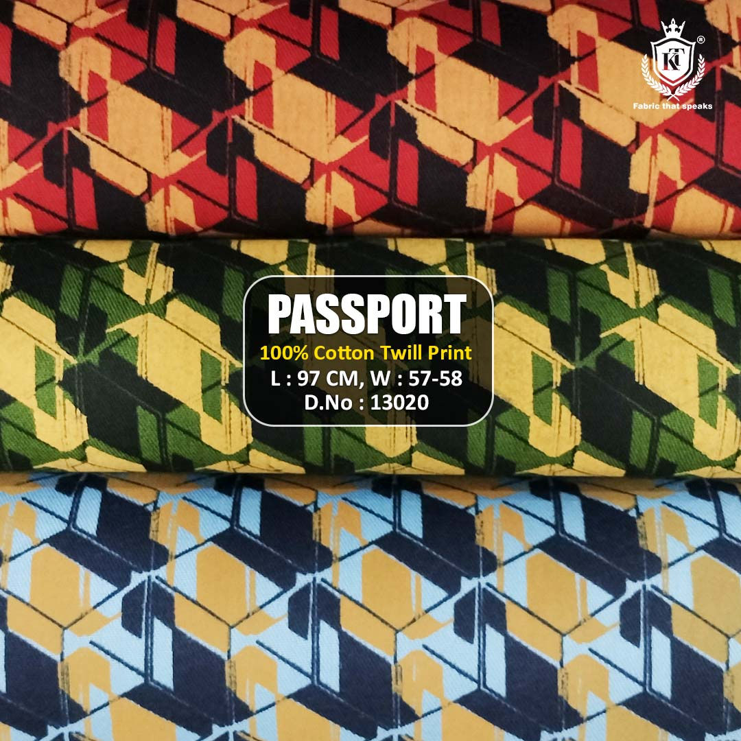 Passport (13020) - 100% Cotton Twill Print