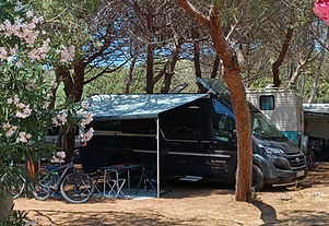 Schöner Stellplatz für Kastenwagen