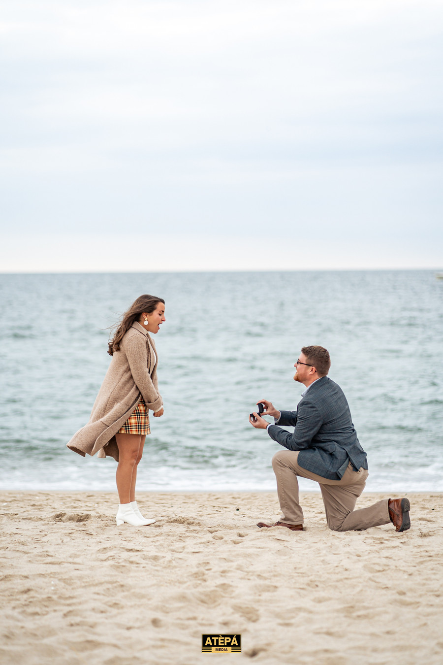 William & Bri’s Surprise Beachfront Proposal – Bay Head, NJ, photo 18 — Atèpá Media