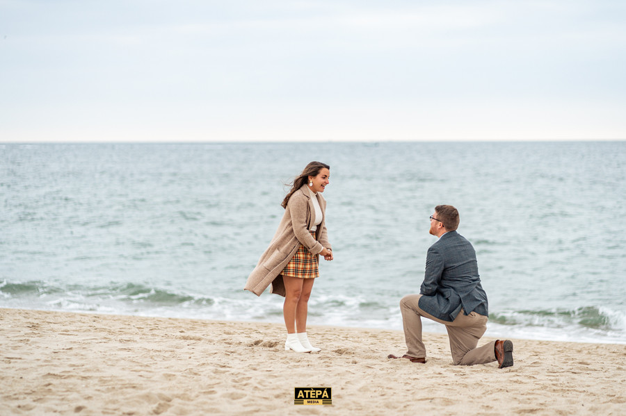 William & Bri’s Surprise Beachfront Proposal – Bay Head, NJ, photo 15 — Atèpá Media