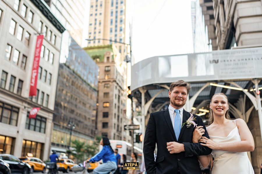 Ericksberry Elopement – New York Public Library, NYC, photo 12 — Atèpá Media