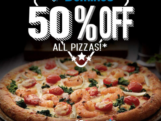 50% Off All Domino’s Pizza!