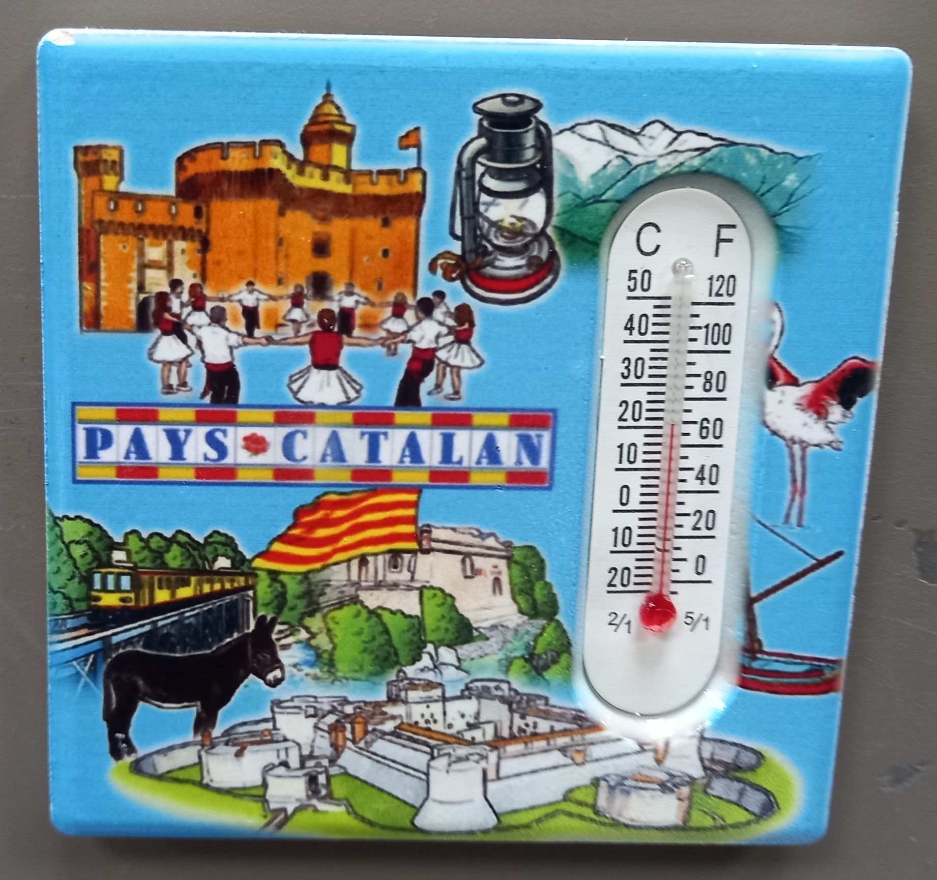 Magnet céramique thermomètre