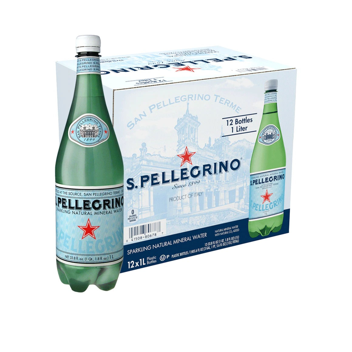 San. Pellegrino Sparkling Natural Water 12 pack 33.8oz