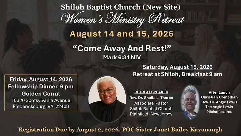 Women's Ministry Retreat Aug 14-5 2026
