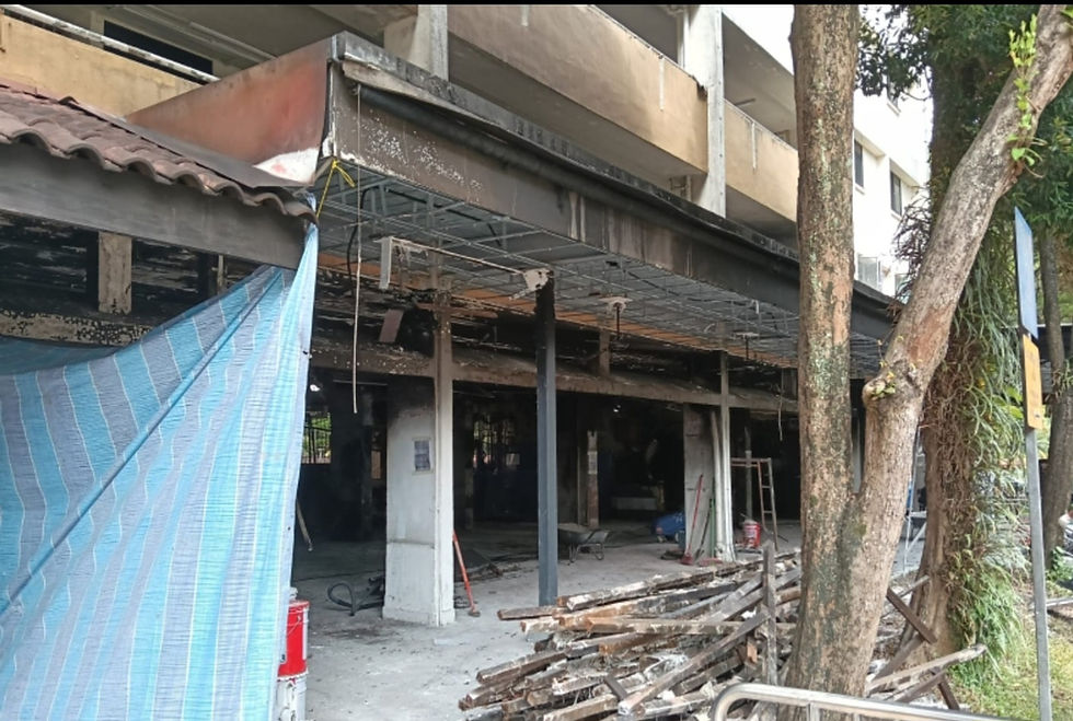 Aftermath of the Telok Blangah Fire in Singapore.