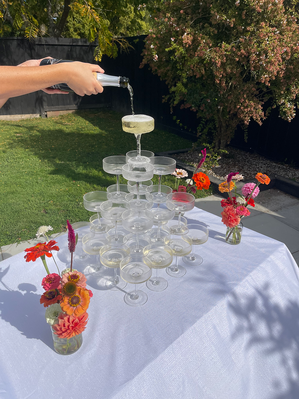 the coupe champagne tower.