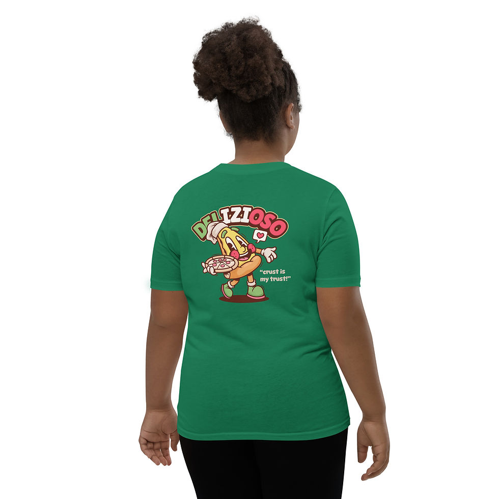 Thumbnail: PIZZA "crust is my trust!" Youth Short Sleeve T-Shirt