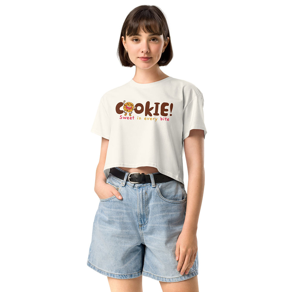 Thumbnail: "Cookie! | Sweet in Every Bite" Women’s crop top