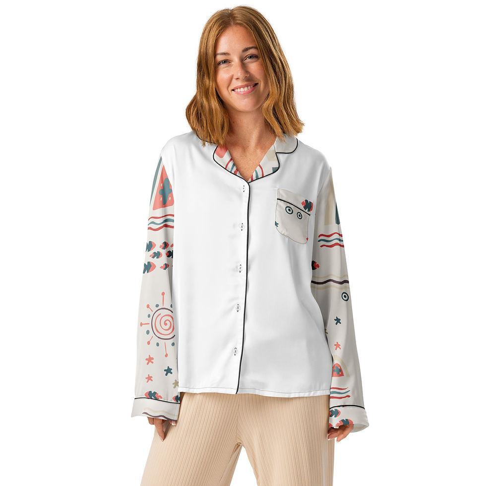 Thumbnail: ECHO GARDEN Women’s Long Sleeve Pajama Top