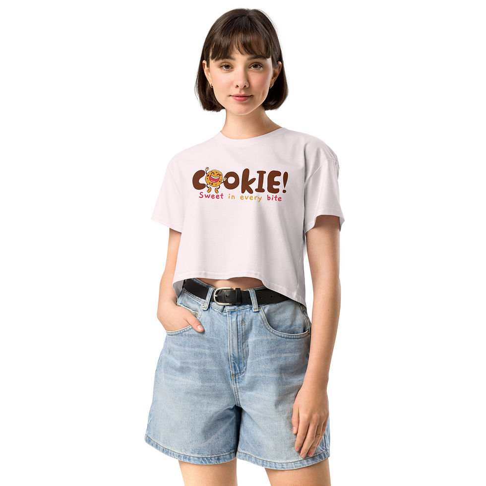 Thumbnail: "Cookie! | Sweet in Every Bite" Women’s crop top
