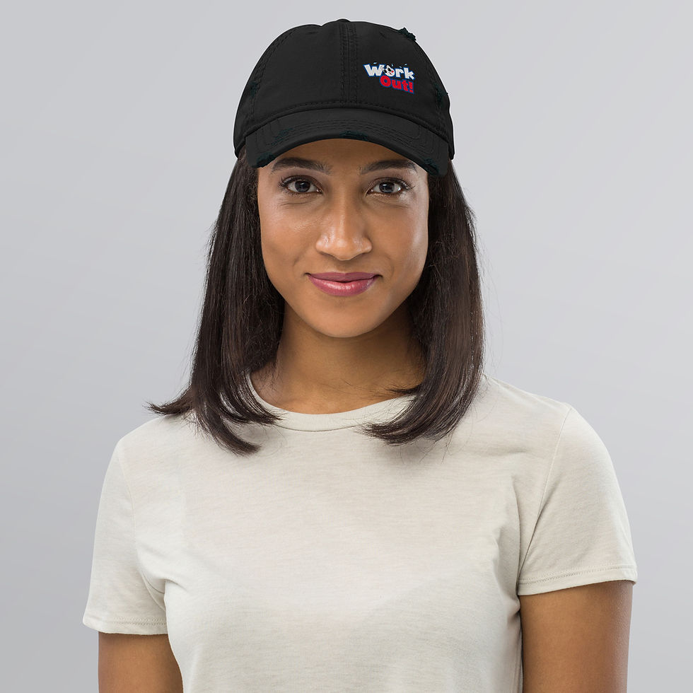 Thumbnail: "Work out" Distressed Dad Hat
