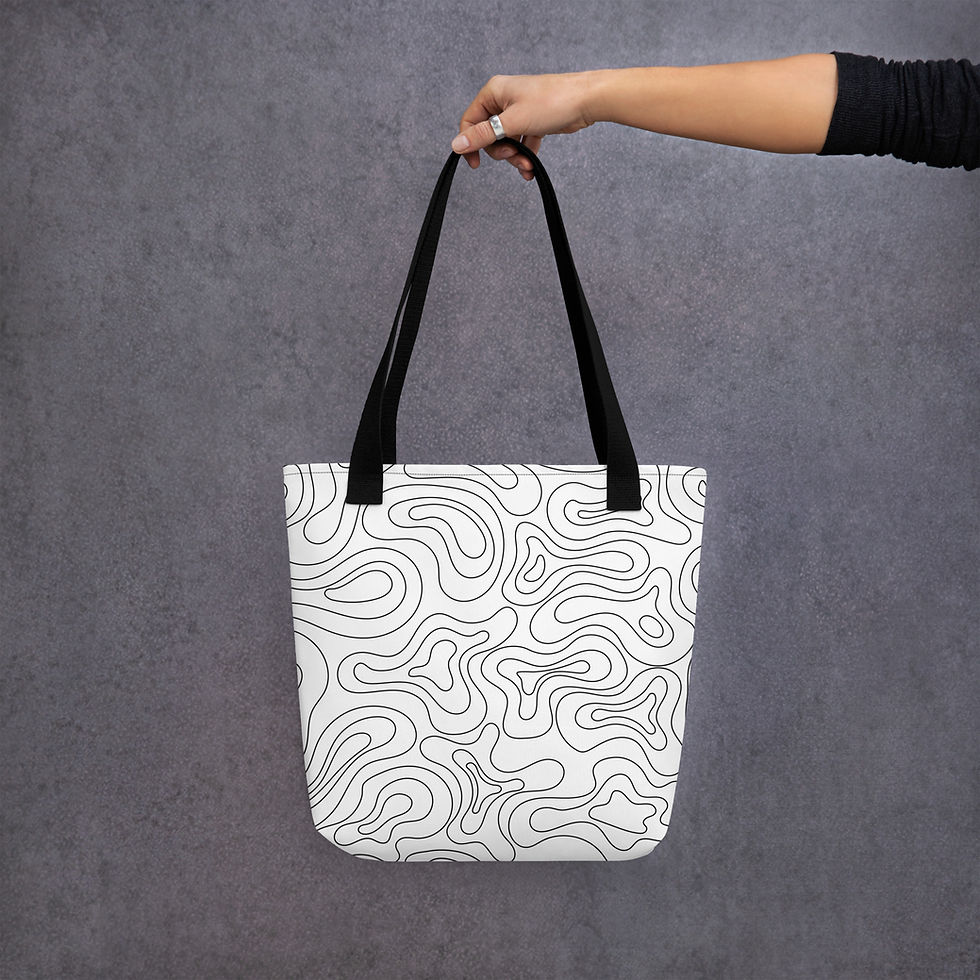 Thumbnail: WAVES OF MOTION Tote bag