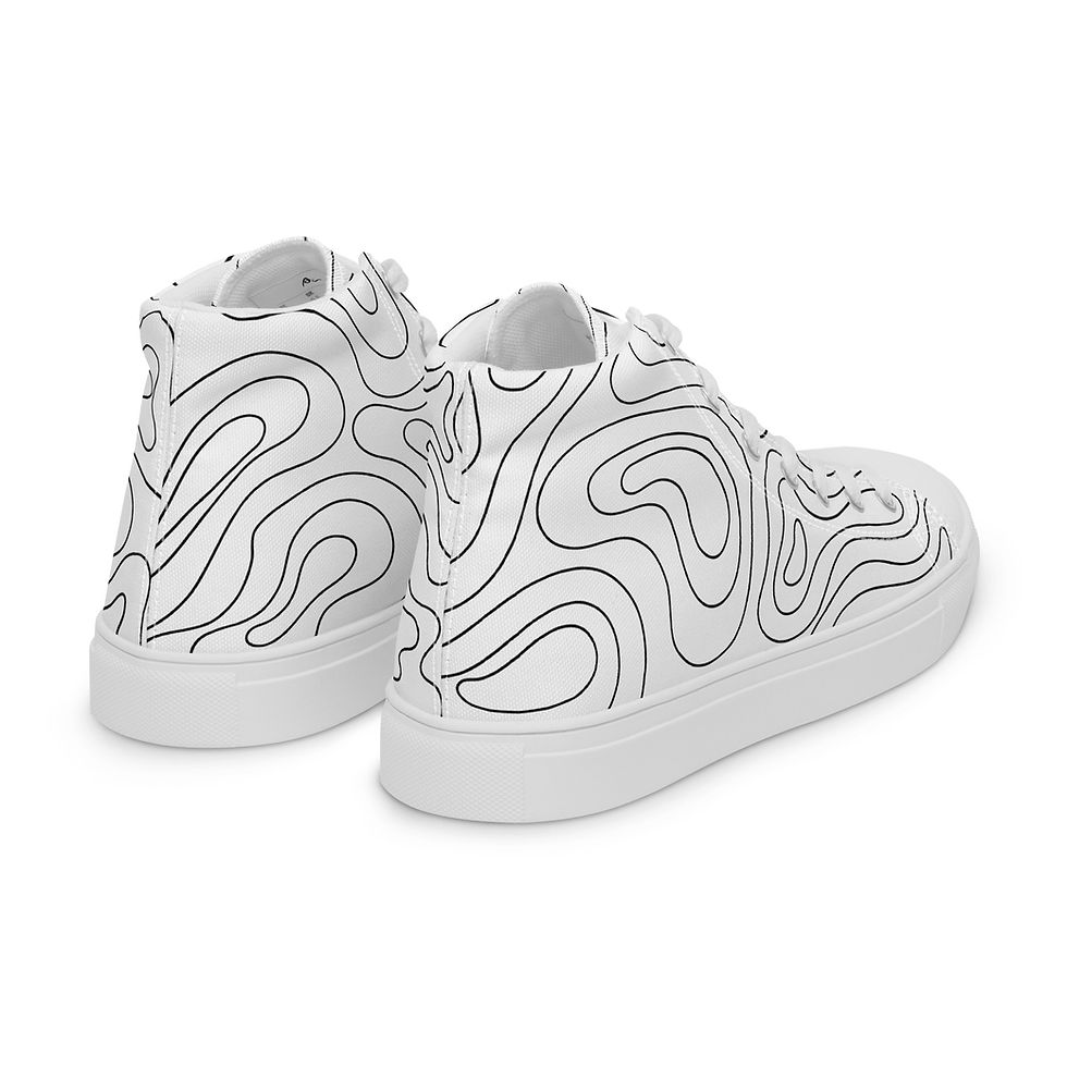 Thumbnail: WAVES OF MOTION Women’s High Top Canvas Shoes