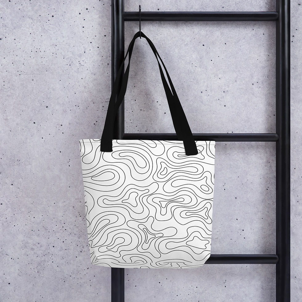 Thumbnail: WAVES OF MOTION Tote bag