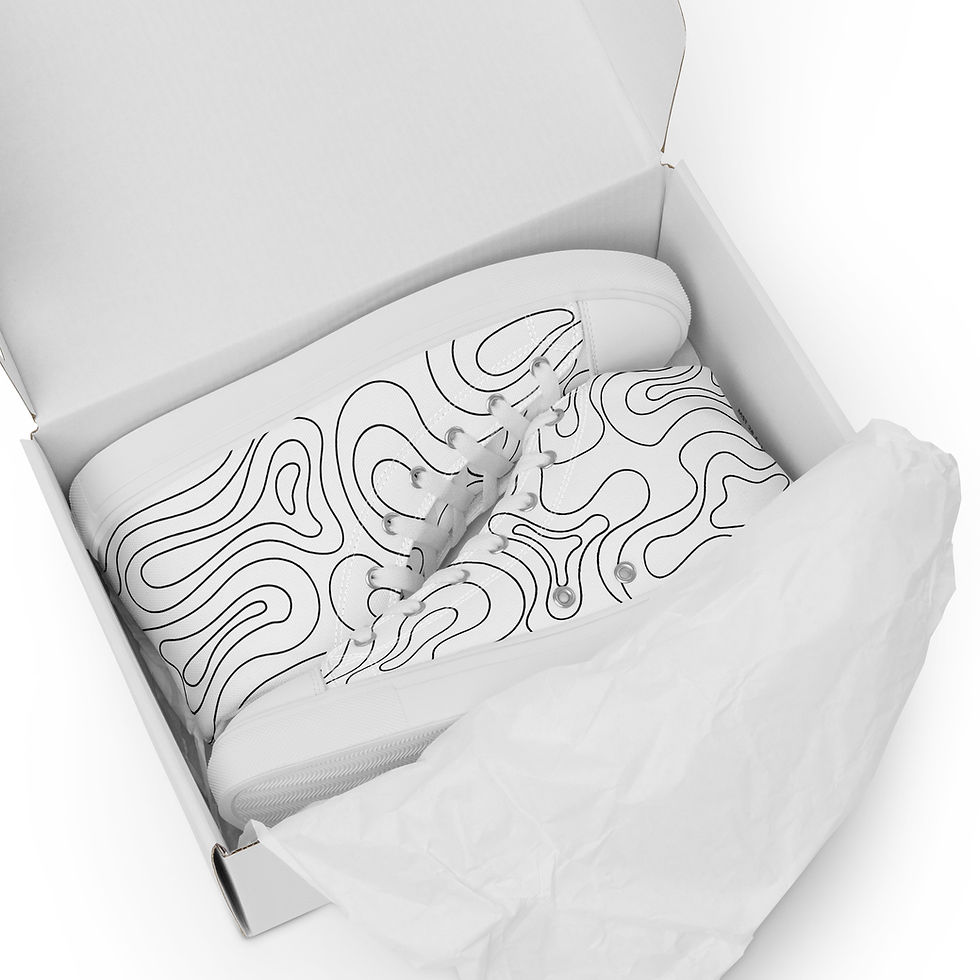 Thumbnail: WAVES OF MOTION Women’s High Top Canvas Shoes