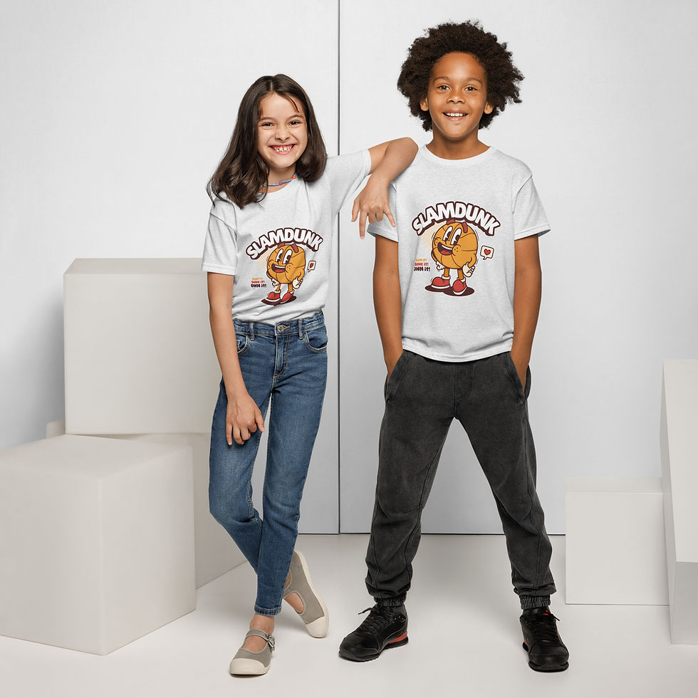 Thumbnail: "SLAMDUNK | Slam it! Dunk it! Own it!" Youth t-shirt