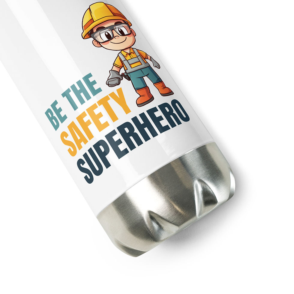 Thumbnail: "Be The Safety Superhero" Stainless Steel Water Bottle