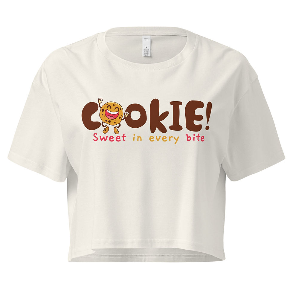 Thumbnail: "Cookie! | Sweet in Every Bite" Women’s crop top