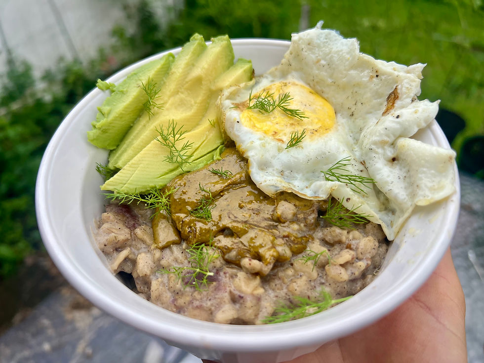Sweet and Savory Cardamom Pistachio Butter Oatmeal