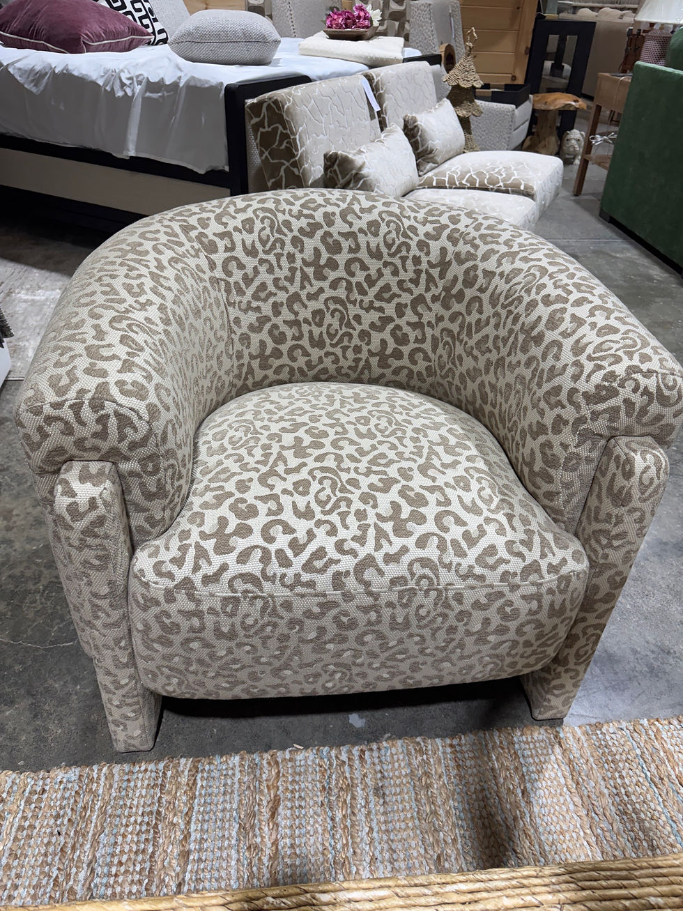 Eicholtz Chair Hazelwood in Harley Leopard Fabric MKT SAMPLE