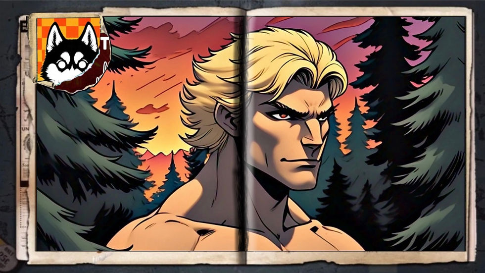 “Chad The Beast (Sunset)”, a comic wallpaper by Austin Lambeau.