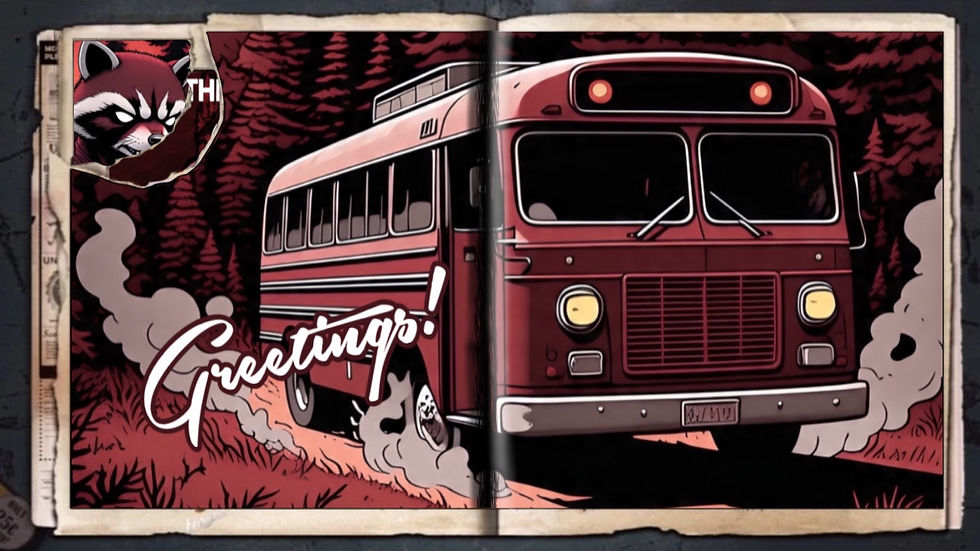 “Route F”, a comic wallpaper by Austin Lambeau.