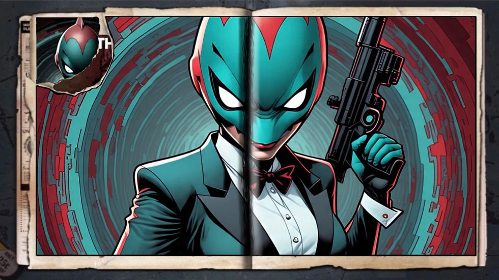 “Dolphin Tuxedo”, a comic wallpaper by Austin Lambeau.