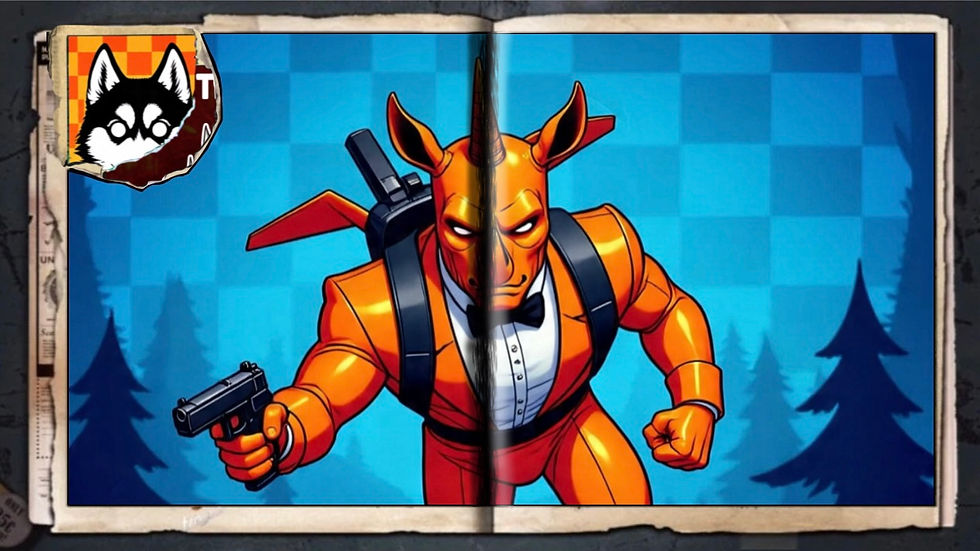 “Flyin’ Jetpack”, a comic wallpaper by Austin Lambeau.