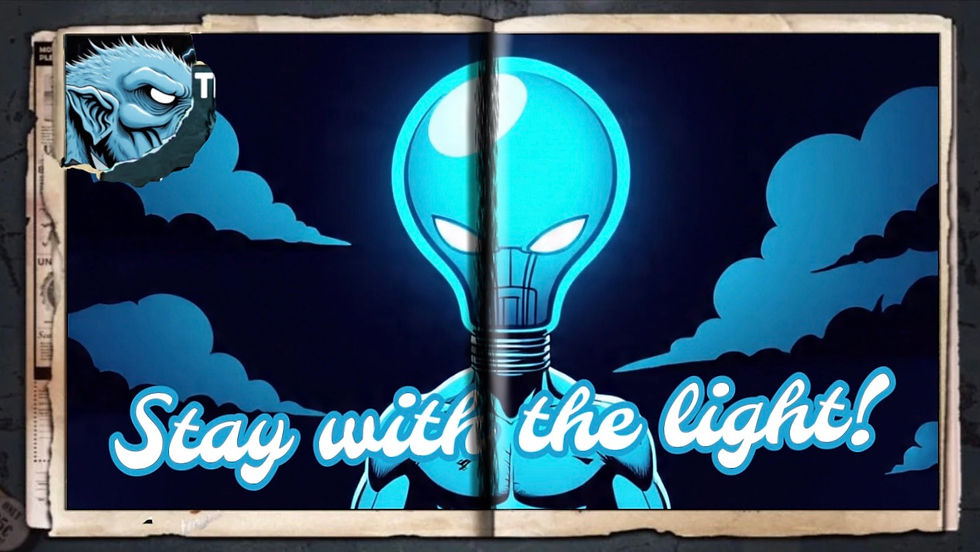 “Stay With The Light!”, a comic wallpaper by Austin Lambeau.