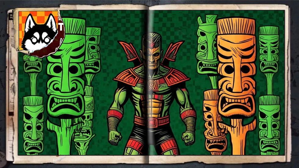 “Tiki-Man”, a comic wallpaper by Austin Lambeau