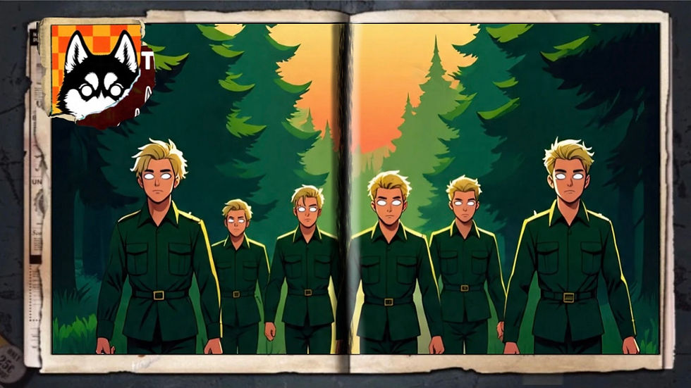 “Chad & The Army”, a comic wallpaper by Austin Lambeau.