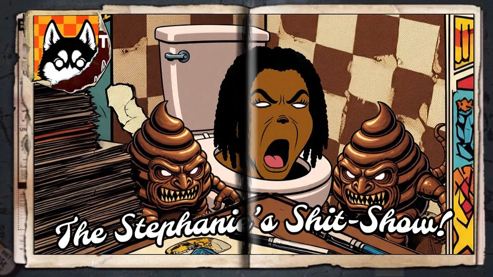 “Stephanie’s Shit-Show!”, a comic wallpaper by Austin Lambeau.