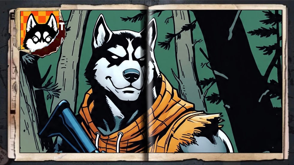 “Husky”, a comic wallpaper by Austin Lambeau.