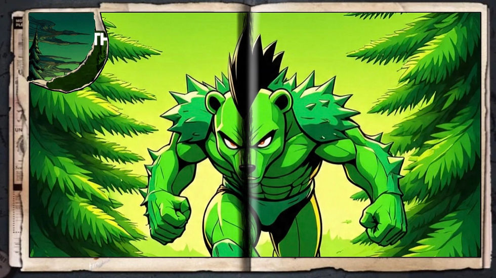 “Snatch The Bear”, a comic wallpaper by Austin Lambeau.