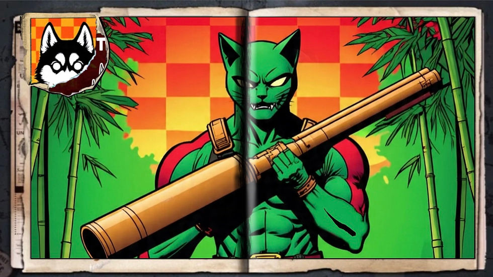“Bazooka Cat”, a comic wallpaper by Austin Lambeau.