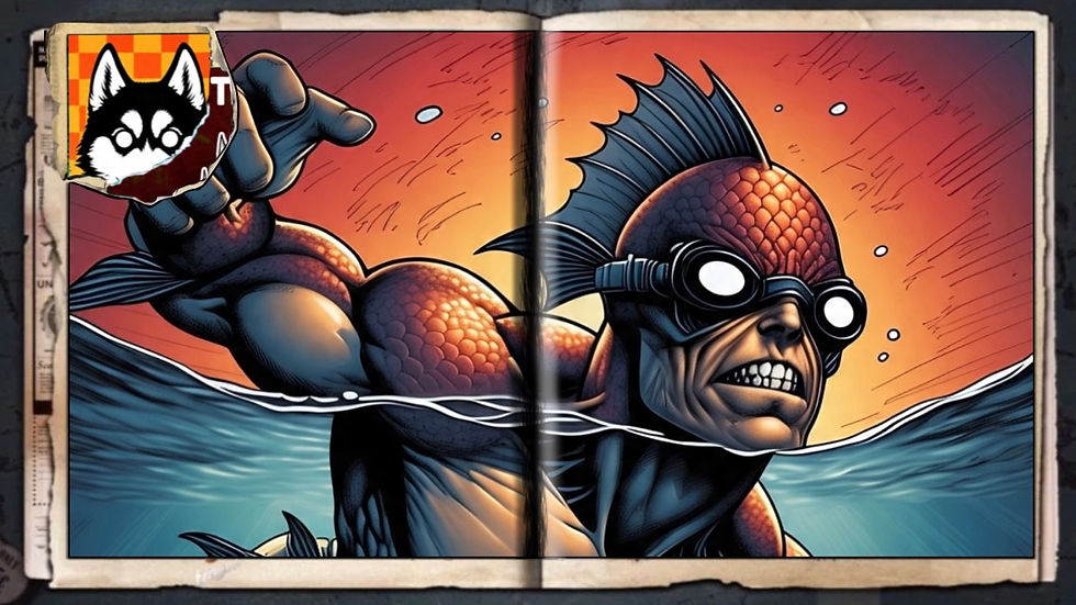 “Captain Koi”, a comic wallpaper by Austin Lambeau.