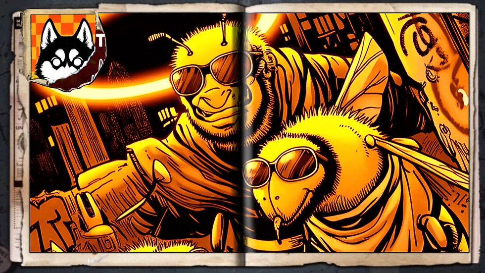 “Yellowjackets (Burning Halo)”, a comic wallpaper by Austin Lambeau.